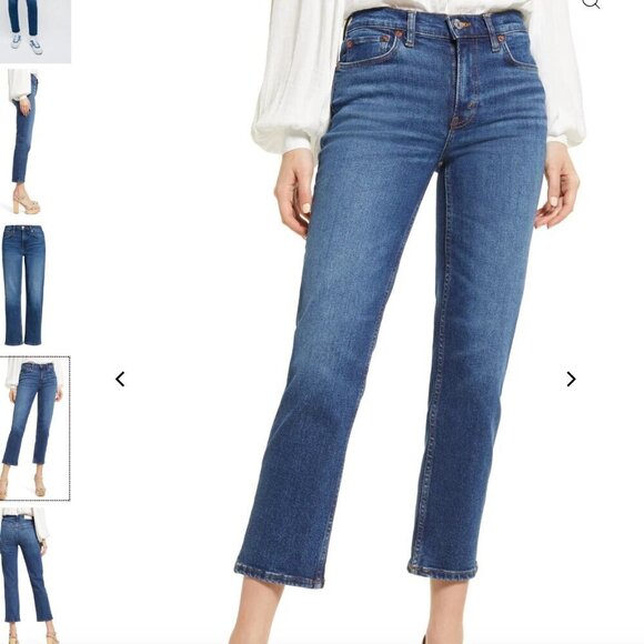 Re/Done Denim - REDONE 70's Mid Rise Stove Pipe in Royal Fade Size 26